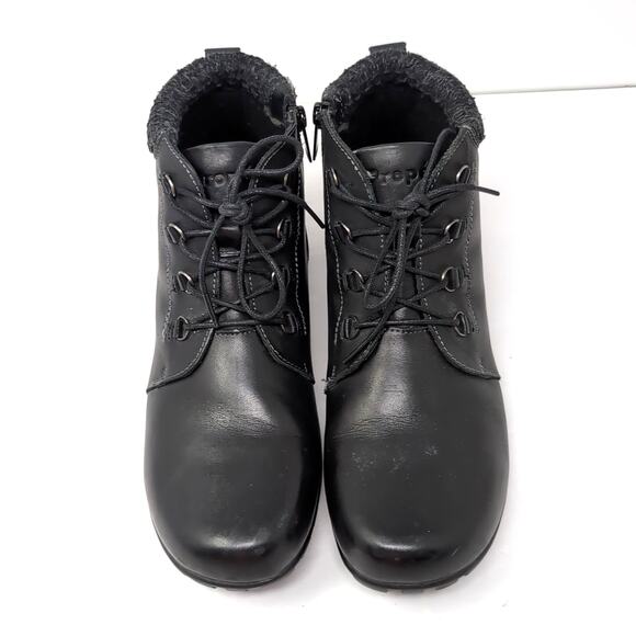 Propet Delaney Ankle Bootie Boots Women 11N (AA) Black Leather Zip/Lace WFV002L - Picture 6 of 9